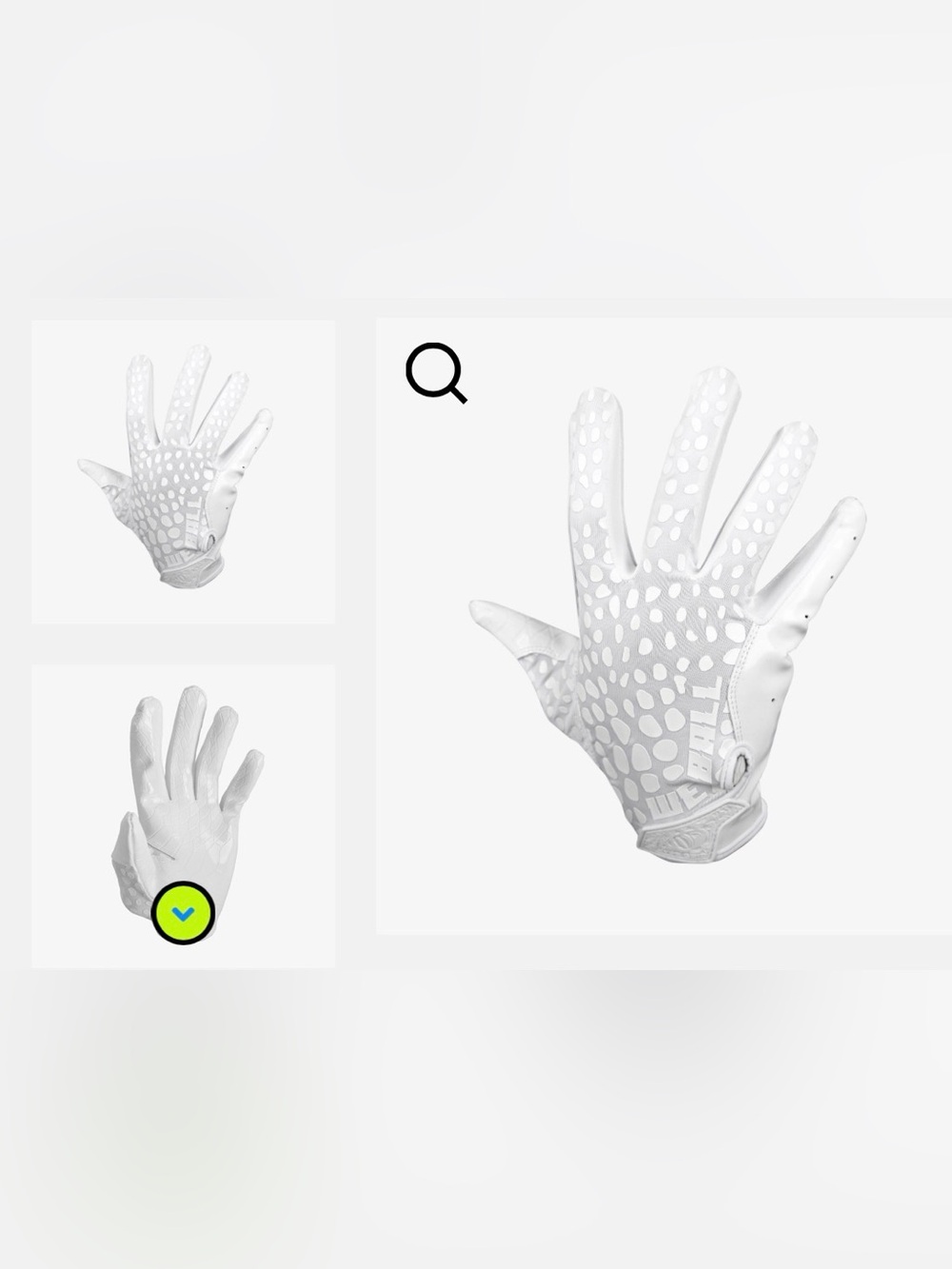 HYPR-GRIP FOOTBALL GLOVES (WHITE)